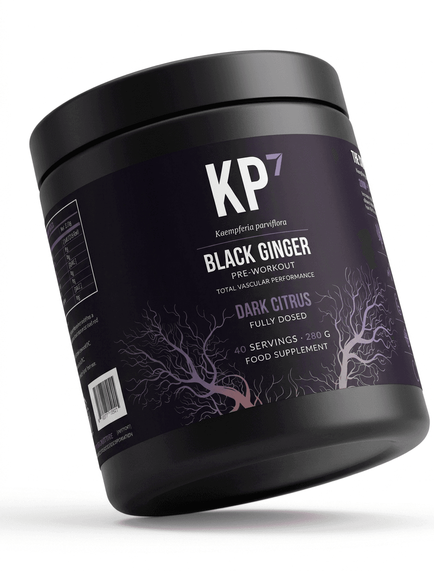 KP⁷ Pre-Workout — placeholder render, not final photography